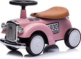 I AM Toys בימבה 1930 רטרו בעיצוב וינטג' עם גלגלי EVA שקטים, צופר ותא אחסון - ורוד