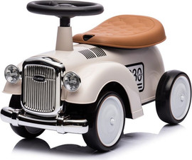 I AM Toys בימבה 1930 רטרו בעיצוב וינטג' עם גלגלי EVA שקטים, צופר ותא אחסון - לבן