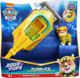 דיאמנט דמות ראבל עם רכב אקווה כריש פטיש צוות Aqua Pups – מפרץ ההרפתקאות
