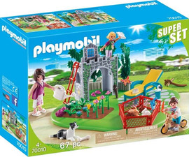 playmobil פליימוביל גינה משפחתית סופר סט 70010