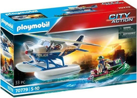 playmobil פליימוביל מרדף משטרתי מטוס משטרה ימי דגם 70779  Playmobil