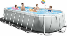 INTEX בריכה 610X305X122 אובאלית דגם 26798 + מזרן מתנפח במתנה