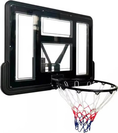 Dunk לוח כדורסל שקוף 110/75 סמ עם מנגנון הרחקה מהקיר DUNK M007
