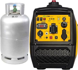 DIESEL גנרטור אינוורטר בנזין משולב גז מושתק 2300W חד פאזי מבית KOMPAK - kompak