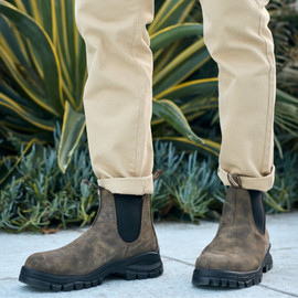 Blundstone נעלי מגפי גברים בלנסטון צבע חום רסטיק מדגם 2239