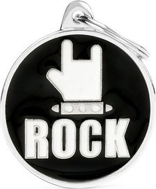MyFamily תג שם לכלב עם חריטה צארמס ROCK
