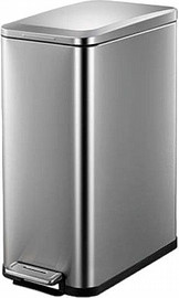 La Kitchenette פח אשפה מט דוושה 50L ליטר HAUSER slim לה קיטשן La Kitchenette - צבע נירוסטה מט