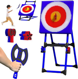SportSale סט קליעה “Target Pro” – לוח מטרה גדול עם גרזנים וכוכבי קליעה