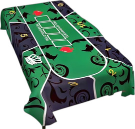 SportSale מפת שולחן פוקר ירוקה – Texas Hold’em | כיסוי מקצועי לשולחן