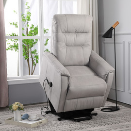 Premium Comfort כורסת הקמה המסייעת לקום ולעמוד על הרגליים - אפור בהיר