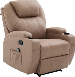 Premium Comfort כורסאת טלוויזיה ידנית עם מסאז בצבע מוקה
