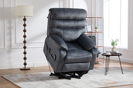Premium Comfort כורסאת הקמה חשמלית עם מסאז בצבע אפור
