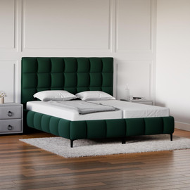 Moka Home מיטה יהודית דגם - Alison כולל 2 מזרנים - בתוספת שני ארגזי מצעים - בצבע ירוק כהה