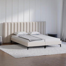 Moka Home מיטה יהודית דגם Juli כולל 2 מזרנים - בתוספת ארגז מצעים - בצבע Dream-02