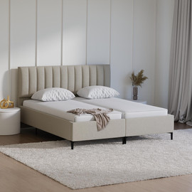 Moka Home מיטה יהודית דגם-Amanda כולל 2 מזרנים - בתוספת שני ארגזי מצעים - בצבע Dream-01