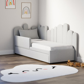 Moka Home מיטת חבר דגם - Jungle כולל 2 מזרנים - בצבע FIBER-13