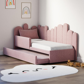 Moka Home מיטת חבר דגם - Jungle כולל 2 מזרנים - בתוספת ארגז מצעים - בצבע ISTANBUL-69