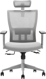 ERGOTOP כיסא אורטופדי פרימיום ארגונומי מתכוונן עם תומך ראש - INBAR - אפור