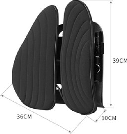 ERGOTOP משענת גב תחתון מתכווננת ומתנפחת MICROTOUCH BR09 - גוון שחור