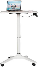 ERGOTOP שולחן מחשב נייד עמידה/ישיבה מתכווננת ארגונומית דגם MT01 לבן, גובה-ממוצע
