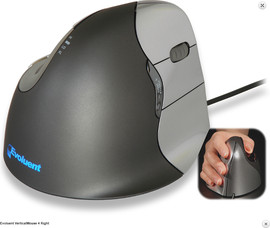 EVOLUENT עכבר ארגונומי אנכי VerticalMouse 4 - EVOLUENT - ימין/שמאל חוטי/אלחוטי