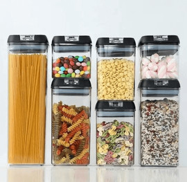 ישראל מרקט סט 7 קופסאות אחסון פרימיום La Kitchenette – סדר, טריות וסטייל במטבח (14 חלקים)