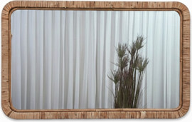 ישראל מרקט מראת גוף ונוי פרימיום דגם Rattan Natural – מלבנית בעיצוב בוהו-שיק יוקרתי