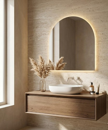ישראל מרקט מראת קשת דגם הילה Aura – עם תאורת LED אחורית