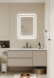ישראל מרקט מראת יוקרה חכמה דגם SAPIR – תאורת LED היקפית בנגיעת טאץ'
