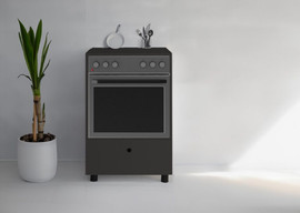 ישראל מרקט ארון שירות פרימיום לתנור Built-In דגם קיסר – משטח עליון סגור בגימור שחור מודרני