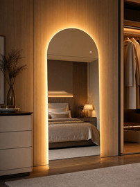 ישראל מרקט מראת קשת פרימיום דגם ARCH עם תאורת LED חכמה