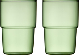 Lyngby Glas זוג כוסות 400 מל' Torino - זכוכית ירוקה