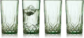 Lyngby Glas רבעיית כוסות זכוכית 380 מל' Sorrento - זכוכית ירוקה