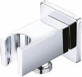 חרסינה נקודת מים 69545 מרובעת עם מתלה עשויה Brass אל חלד צבע ניקל מבריק מתאימה לחיבור צינור של מזלף