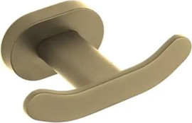 חרסינה קולב זוגי למגבת תלוי Roma 2421G עשוי מחומר Brass אל חלד צבע זהב מט
