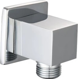 חרסינה נקודת מים מרובעת 36559 עשויה Brass אל חלד צבע ניקל מבריק מתאימה לחיבור צינור של מוט פינוק ו/או צינור של מזלף