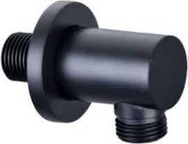 חרסינה נקודת מים עגולה 36556 עשויה Brass אל חלד צבע שחור מט מתאימה לחיבור צינור של מוט פינוק ו/או צינור של מזלף
