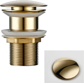 חרסינה ונטיל לכיור רחצה Brass אל חלד צבע זהב מבריק DR-04