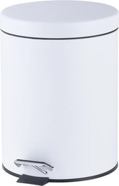 חרסינה פח אשפה 5 L100W נירוסטה אל חלד מעוגל 5 ליטר טריקה שקטה צבע לבן מט