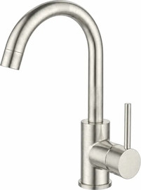חרסינה ברז לכיור רחצה ZV0121N מגיע עם פיה מסתובבת צבע PVD ניקל מוברש
