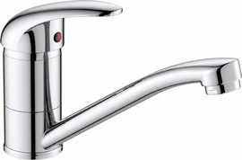 חרסינה ברז לכיור רחצה MR0113CH מגיעה עם פיה מסתובבת צבע ניקל מבריק