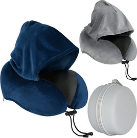 בוקסטייל כרית לצוואר כחולה עם קפוצון memory foam במארז PVC דגם 5237