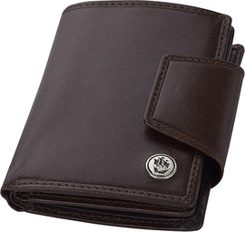 בוקסטייל ארנק בטיחות NFC+RFID עור איטלקי חום 10x7.5ס"מ תא למטבעות GV-4858