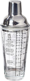 בוקסטייל שייקר זכוכית 400ML עם מכסה 3801