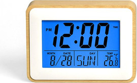 בוקסטייל שעון LCD דיגיטלי לקיר/שולחן עם תאורת לד 5163
