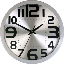 בוקסטייל שעון קיר אלומניום כסוף קוטר 36ס"מ 2112