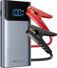 בוקסטייל בוסטר התנעה Nordic BT6000 – סוללת גיבוי 6000mAh ותאורת חירום לרכב
