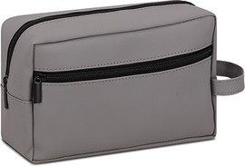 בוקסטייל Soft PU תיק כלי רחצה עם כיס קדמי – דגם 5430 - אפור