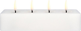 מלח הארץ נרות LED block candle - Nordic white