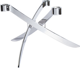 מלח הארץ נרות LIGHTARCH 3' ARM STANDARD TAPER - כרום